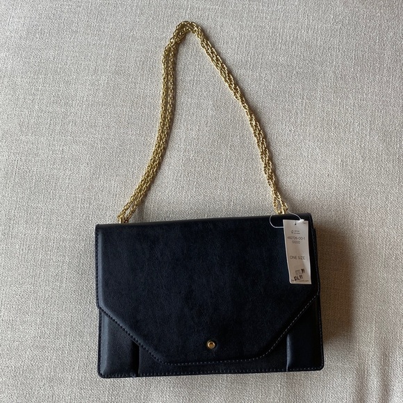 Banana Republic leather black handbag. New with tags - Picture 1 of 4